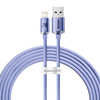 Baseus Crystal Shine Series cable USB cable for fast charging and data transfer USB Type A - Lightning 2.4A 2m purple (CAJY000105)