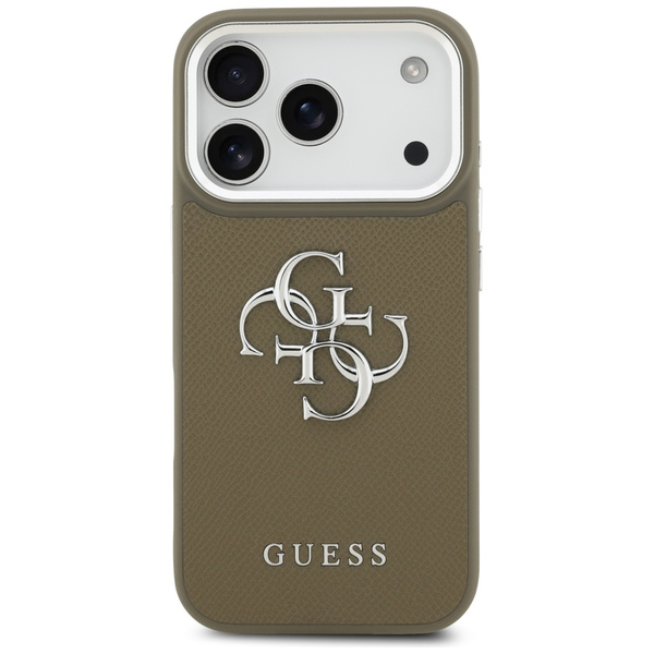 Etui Guess Grained Big 4G Classic Logo   do iPhone 17 Pro brązowy