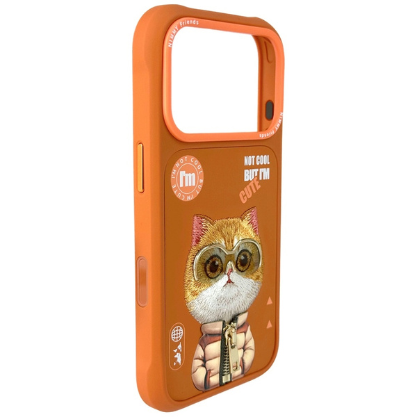 Etui Nimmy Cool&Cute 2.0 Cat do iPhone 17 Pro Max pomarańczowy