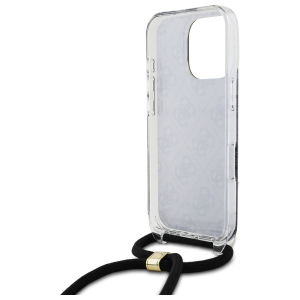 Guess GUHCP16XHC4SEK iPhone 16 Pro Max   6.9" czarny/black hardcase Crossbody Cord 4G Print