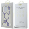 Etui Guess Resin Flowers MagSafe do iPhone 16 Pro Max fioletowy
