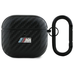 BMW BMA4CMPUCA AirPods 4 cover            czarny/black PU Carbon M Collection