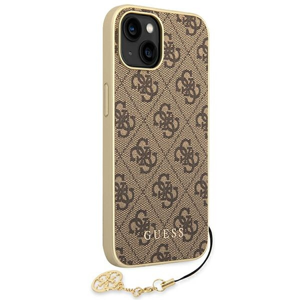 Guess GUHCP14MGF4GBR iPhone 14 Plus/ 15 Plus 6.7" brązowy/brown hardcase 4G Charms Collection