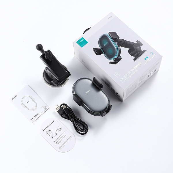 JOYROOM CAR HOLDER WITH 15W INDUCTIVE CHARGER FOR DASHBOARD BLACK (JR-ZS299)