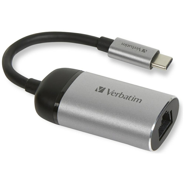 Verbatim Adapter USB-C - Ethernet        aluminiowy/aluminum 49146