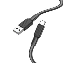 Kabel USB A do USB C Hoco 3A 1 m X69 czarno biały