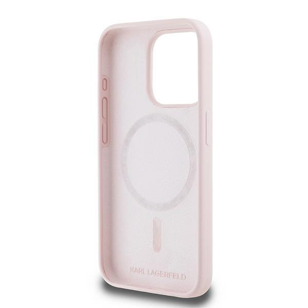 KARL LAGERFELD KLHMP15XSKCHPPLP IPHONE 15 PRO MAX 6.7" RÓŻOWY/PINK HARDCASE SILICONE KARL & CHOUPETTE MAGSAFE