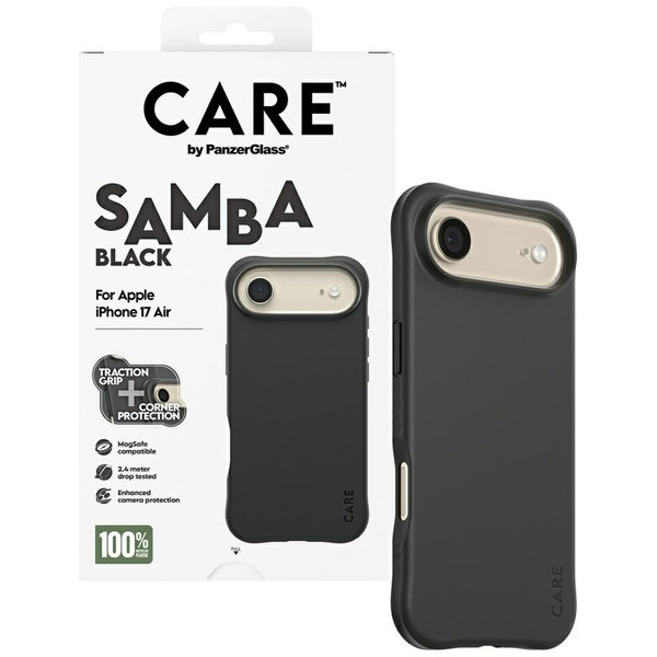 Etui CARE by PanzerGlass Fashionable     Samba MagSafe do iPhone Air czarny