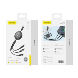 FONENG kabel X113 3w1 3A 1.1M Czarny