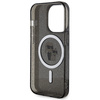 Etui Karl Lagerfeld Karl&Choupette Glitter MagSafe na iPhone 15 Pro - czarne