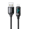 USAMS Kabel pleciony U78 lightning 1.2mLED 2.4A Fast Charging czarny/black SJ543USB01 (US-SJ543)