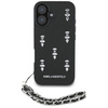 Etui Karl Lagerfeld Saffiano Crystals    w/Chain do iPhone 16 czarny