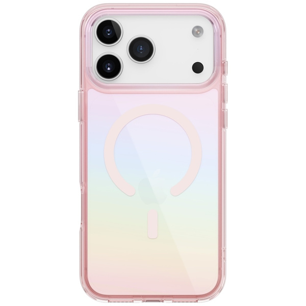 Etui UNIQ Iridescia do iPhone 17 Pro Magclick Charging pink prism