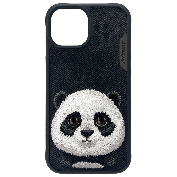 Nimmy etui iPhone 15 6.1" czarny/black    Big Eyed Pet 2.0 Panda
