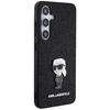 Etui Karl Lagerfeld Fixed Glitter Ikonik Logo Metal Pin na Samsung Galaxy S24 - czarne