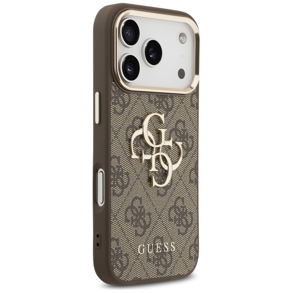 Etui Guess 4G Big 4G Classic Logo do     iPhone 17 Pro Max brązowy złoty