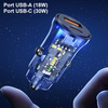USAMS Ład. sam. 1xUSB+1xUSB-C C32 30W Fast Charge niebieski/blue CC164CC02 (US-CC164)