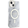 Guess GUHMP14MPCUMAH iPhone 14 Plus/ 15 Plus 6.7" biały/white hardcase Marble MagSafe