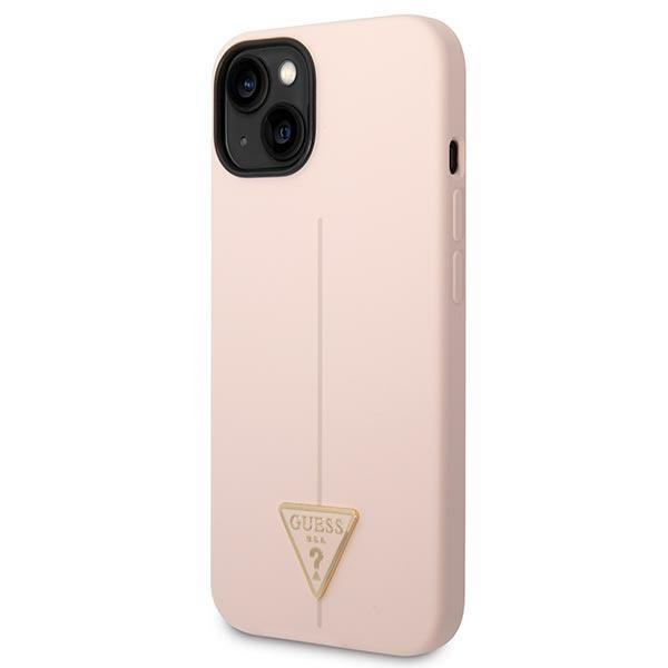 Guess GUHCP14MSLTGP iPhone 14 Plus / 15 Plus 6.7" różowy/pink hardcase Silicone Triangle
