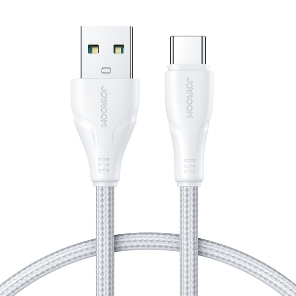 Joyroom kabel USB - USB C 3A Surpass Series do szybkiego ładowania i transferu danych 1,2 m biały (S-UC027A11)