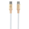 Guess GUCCLALRGDD kabel USB-C - USB-C1.5m Fast Charging złoty/light gold Ebossed Logo