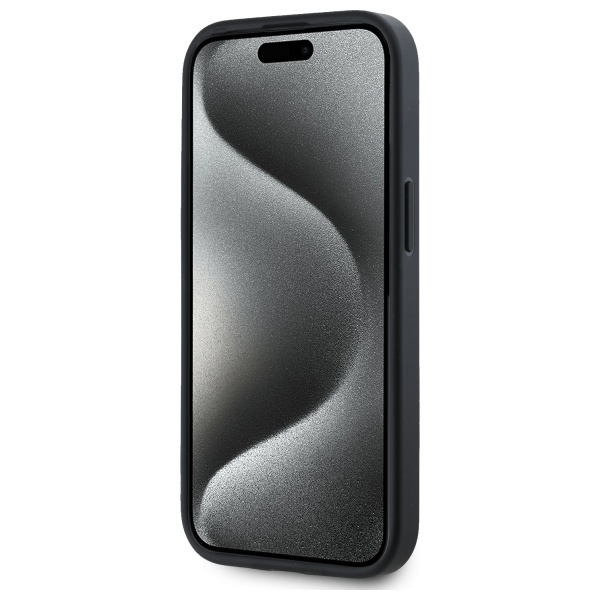 DKNY DKHMP15SPGHLME iPhone 15 6.1"       beżowy/beige hardcase Grained Metal Logo MagSafe