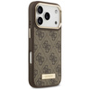 Etui Guess 4G Logo Plate MagSafe do      iPhone 17 Pro brązowy