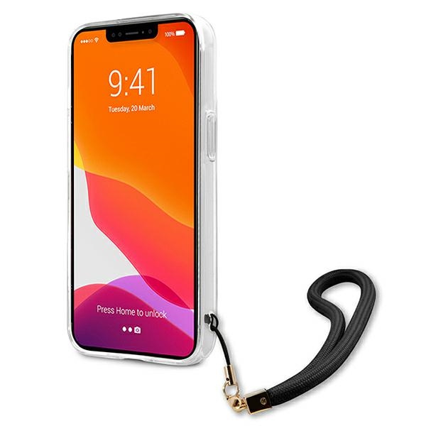Guess GUHCP13XKCABBK iPhone 13 Pro Max6,7" czarny/black hardcase Camo Strap Collection