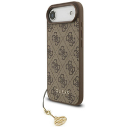 Etui Guess 4G Charms Collection MagSafe  do iPhone Air brązowy