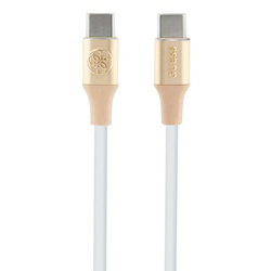 Guess GUCCLALRGDD kabel USB-C - USB-C1.5m Fast Charging złoty/light gold Ebossed Logo