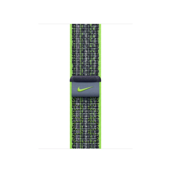 ORIGINAL APPLE NIKE SPORT LOOP 44/45/46/49MM BRIGHT GREEN/BLUE SIZE SIZE UNIVERSAL ORIGINAL SEAL