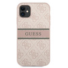 Guess GUHCN614GDPI iPhone 11 6,1"/ Xr różowy/pink hardcase 4G Stripe