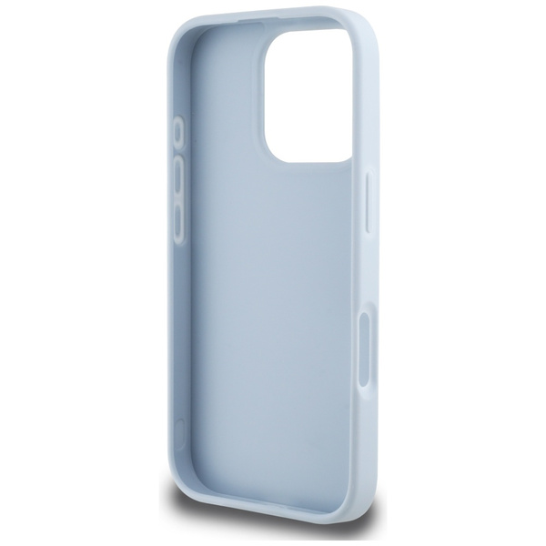 Etui Guess Grained Big 4G Logo Small     Classic Logo do iPhone 16 Pro niebieski