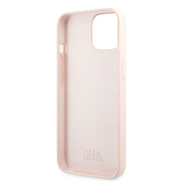 Karl Lagerfeld KLHCP13SSSKCI iPhone 13 mini 5,4" hardcase jasno różowy/light pink Silicone Karl & Choupette