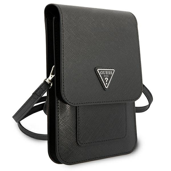 GUESS TOREBKA GUWBSATMBK CZARNY/BLACK SAFFIANO TRIANGLE