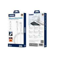 JELLICO cable B24 USB-C - USB-C PD 60W 1M White