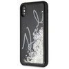 KARL LAGERFELD KLHCPXPH2IR IPHONE X/XS CZARNY/BLACK GLITTER SIGNATURE - GLOW IN THE DARK
