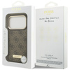 Etui Guess 4G Logo Plate MagSafe do      iPhone 17 Pro brązowy