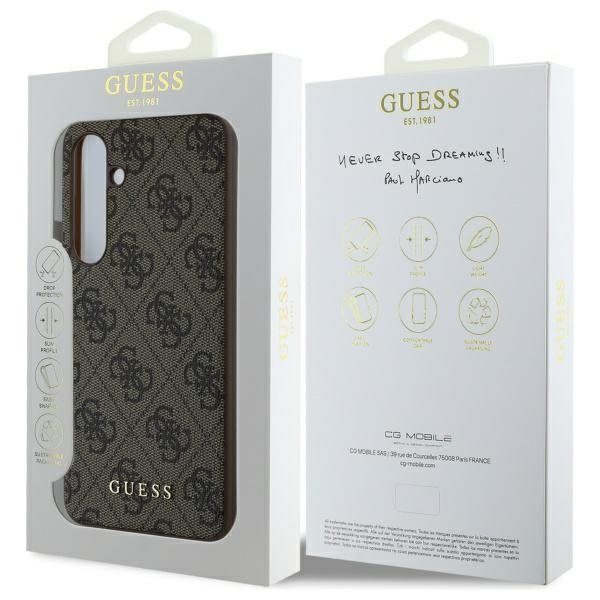 Guess GUHCS24FEGF4GBR S24 FE S721         brazowy/brown hardcase 4G Charms Collection