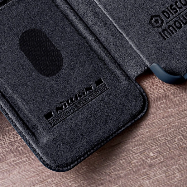 Nillkin Qin Leather Pro Case Case for Samsung Galaxy S23+ Cover with Flip Camera Protector Black