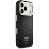 Etui Guess Glitter Triangle Logo MagSafe do iPhone 17 Pro czarny