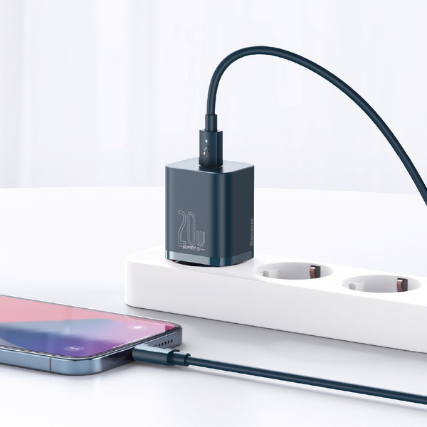 Baseus ładowarka sieciowa Super Si PD 20W 1x USB-C niebieska