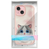 Nimmy etui iPhone 15 6.1" różowy/pink     Big Eyed Pet 2.0 Cat