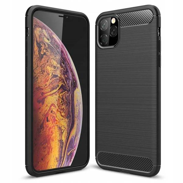 CASE ETUI CARBON LUX CZARNY IPHONE 12 PRO MAX 6,7"