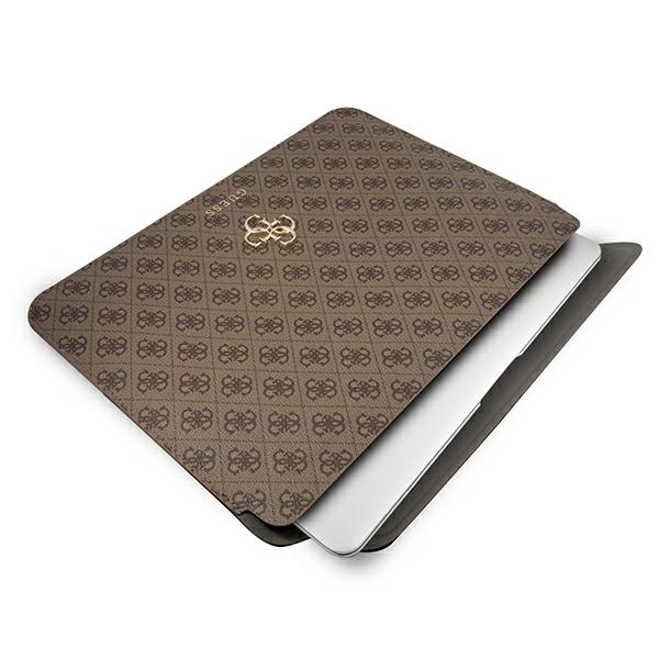 Guess Sleeve GUCS13G4GFBR 13" brązowy/brown 4G Big Logo