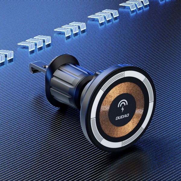 Uchwyt magnetyczny z ładowarką indukcyjną MagSafe na kratkę wentylacyjną 15W Dudao F12MAX - czarna