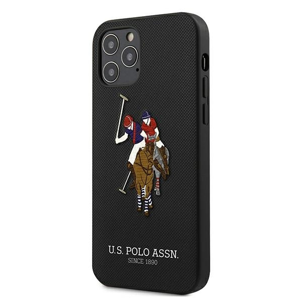 Etui U.S. Polo Assn. Embroidery Collection na iPhone 12 / iPhone 12 Pro - czarne