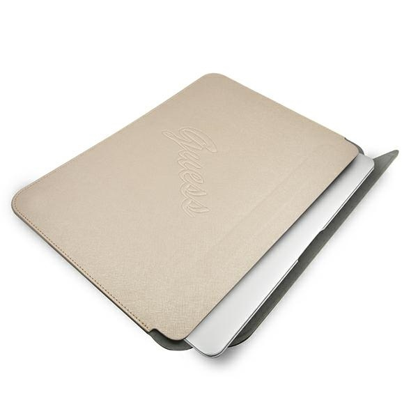 Guess Sleeve GUCS13PUSASLG 13" złoty/gold Saffiano Script