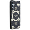 Etui Guess 4G Background Gold             Electroplated Peony Pattern MagSafe do Samsung Galaxy S25 czarny