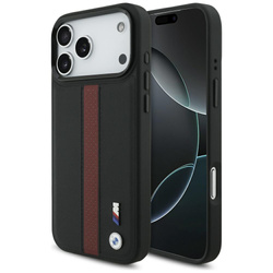 Etui BMW M Perforated Stripe Logo        MagSafe do iPhone 17 Pro Max czerwony